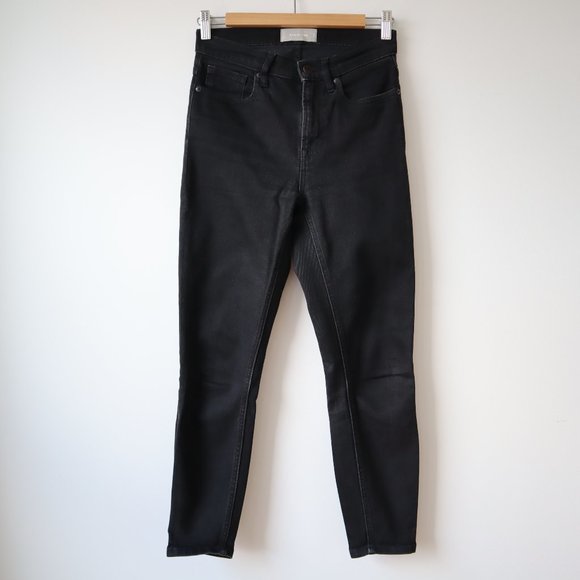 Everlane High Rise Skinny Ankle Black Jeans, Size 26 - Picture 2 of 13